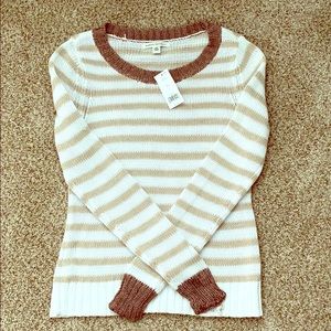 Banana Republic Striped Cotton Sweater NWT XS